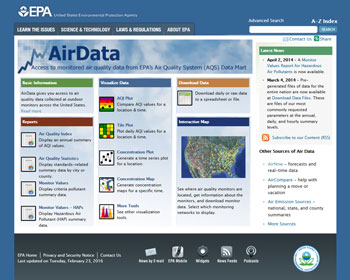 Air Data website