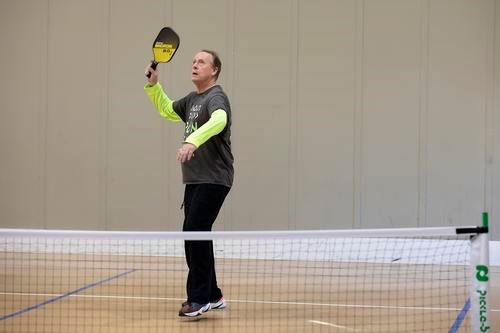Man playing pickleball