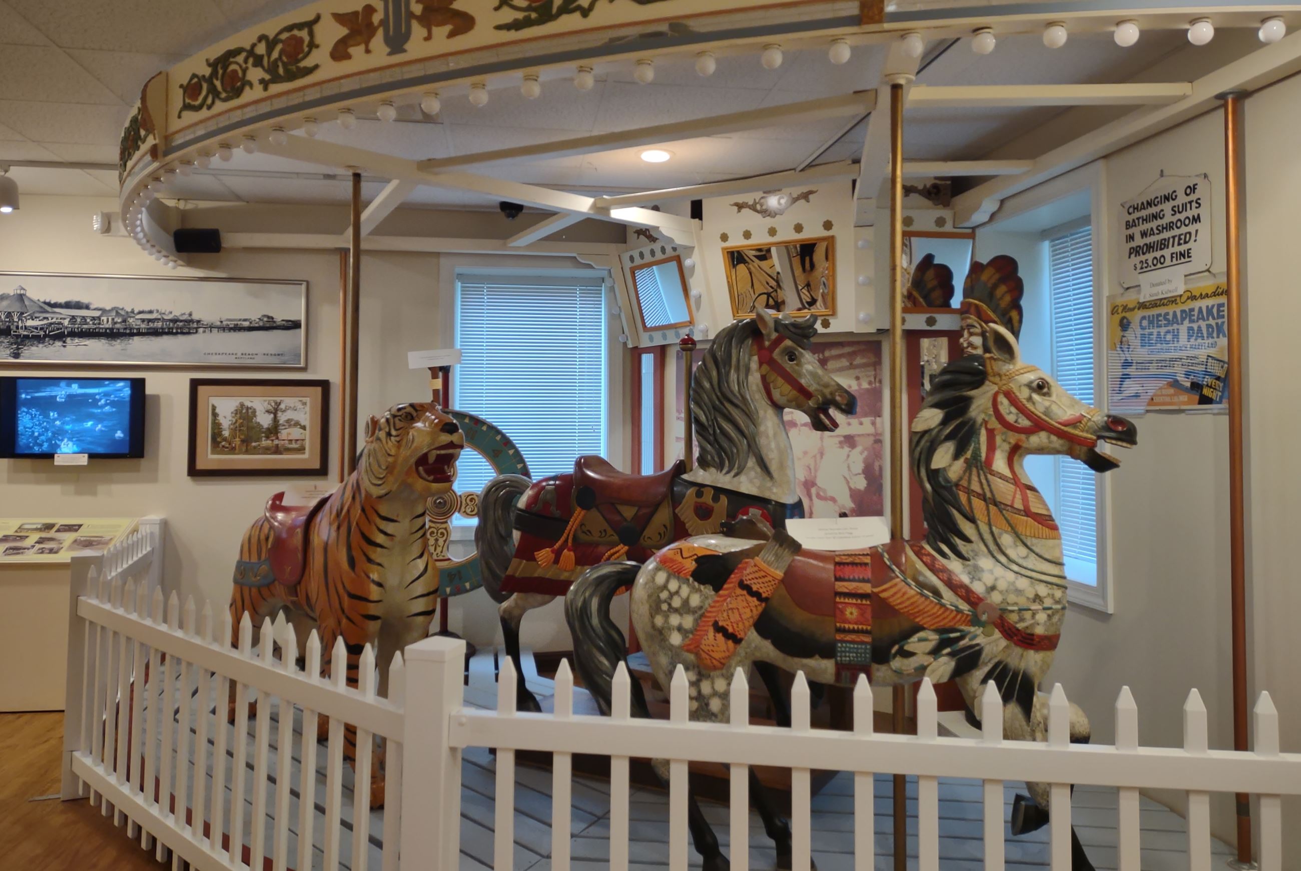 Carousel inside the Railway Museum